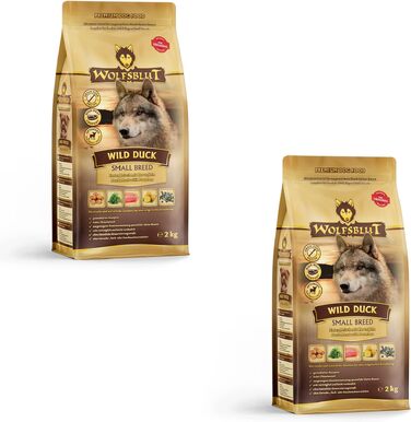 Сухий корм для малих дорослих собак WOLFSBLUT Wild Duck Small Breed з качкою, беззерновий, з суперфудами, 2 кг
