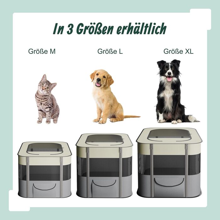 Вольєр для цуценят Relaxdays, розкладний, 43x71x55 см, для дому та саду, переносний, оксфордська тканина, багато кольорів