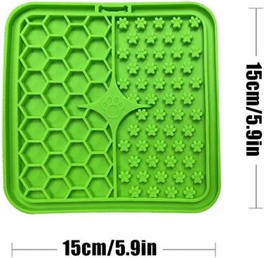 Килимок для собак та котів з присосками, повільний годівник для собак, лижучий килимок для зняття тривоги, арахісове масло (фіолетовий, 15*15 см)