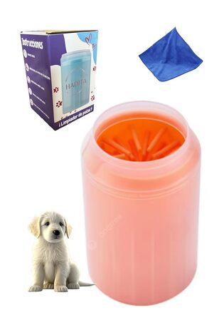 Очищувач для лап собак: великі та маленькі розміри, гігієна для подушечок лап, помаранчевий