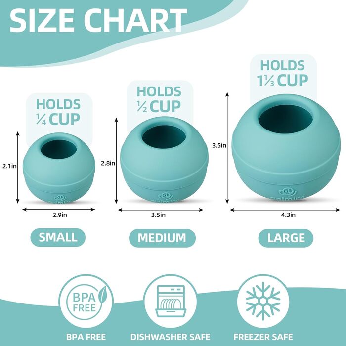 Інтерактивна іграшка-заспокійник для собак, з можливістю заповнення, для тривалої розваги, можна заморожувати, харчовий пластик (Блакитно-зелений, M)