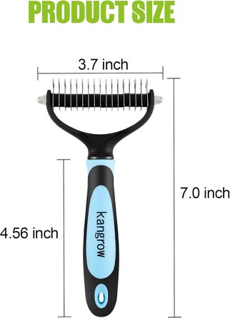 Професійний гребінь для розпушування шерсті котів та собак, 2-стороння сталева щітка для видалення ковтунів та шерсті