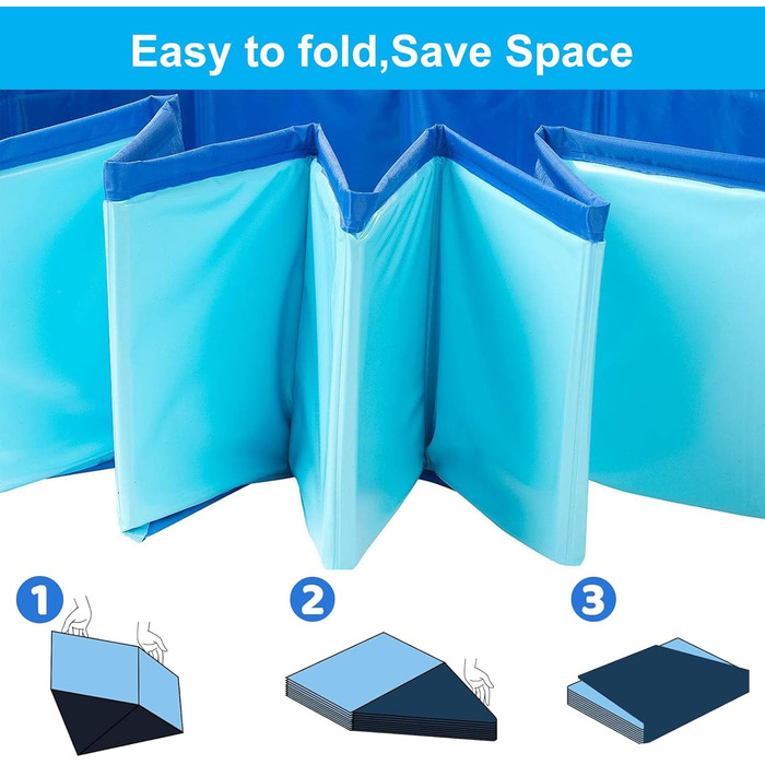 Басейн для собак та котів Demigreat, 100 x 30 см з клапаном зливу, портативний, зносостійкий