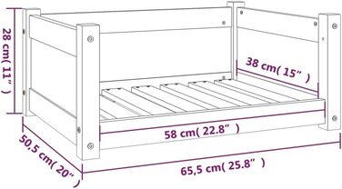 Ліжко для собак та котів з масиву сосни, корзина для собак та котів. Велике ліжко для собак, середнє ліжко для собак. Ліжко-софа для собак, корзина для котів. Розміри: 65,5x50,5x28 см, білий колір. Інструкція з монтажу