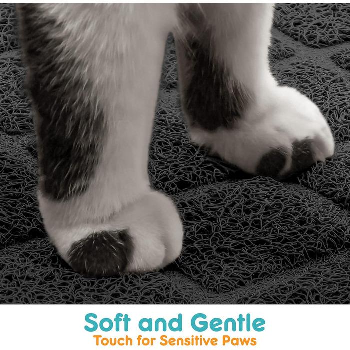 Килимок для котячого туалету Conlun Katzenklo Matte, 119 x 89 см, сітка, водонепроникний, чорний