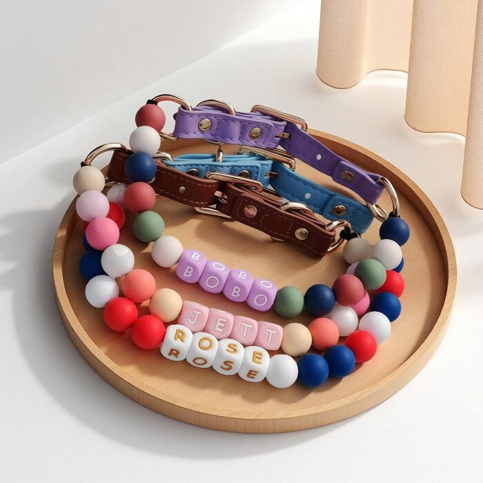 Персоналізоване собаче намисто Goucrro з перлами, миле, модне, з пряжкою для собак та котів, з можливістю нанесення імені