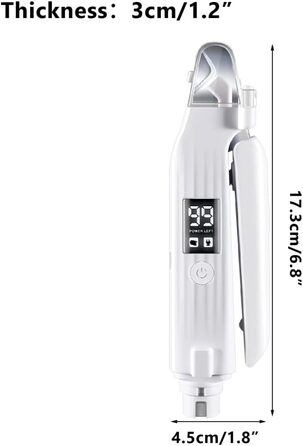 Електричний триммер для когтів тварин MiOYOOW з LED-підсвічуванням, акумуляторний, для котів та інших порід