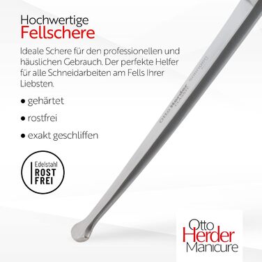 Ножиці для грумінгу собак Otto Herder, 16,5 см, професійні, нержавіюча сталь, з мікрозубцями