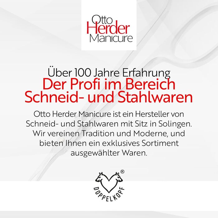 Ножиці Otto Herder для стрижки подушечок лап собак, нержавіюча сталь, 10 см