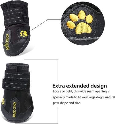 PETCUTE: Чорні захисні чоботи для собак, 4 шт. - дихаючі, водонепроникні, неслизькі. Підходять для малих, середніх та великих собак. Літні чоботи для собак, розмір 7.0*8.0 см