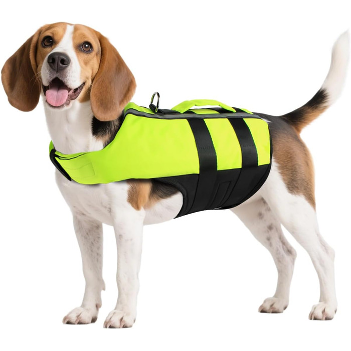 Рятувальний жилет для собак NAMSAN - надувний, для малих, середніх та великих собак, зелений (M)