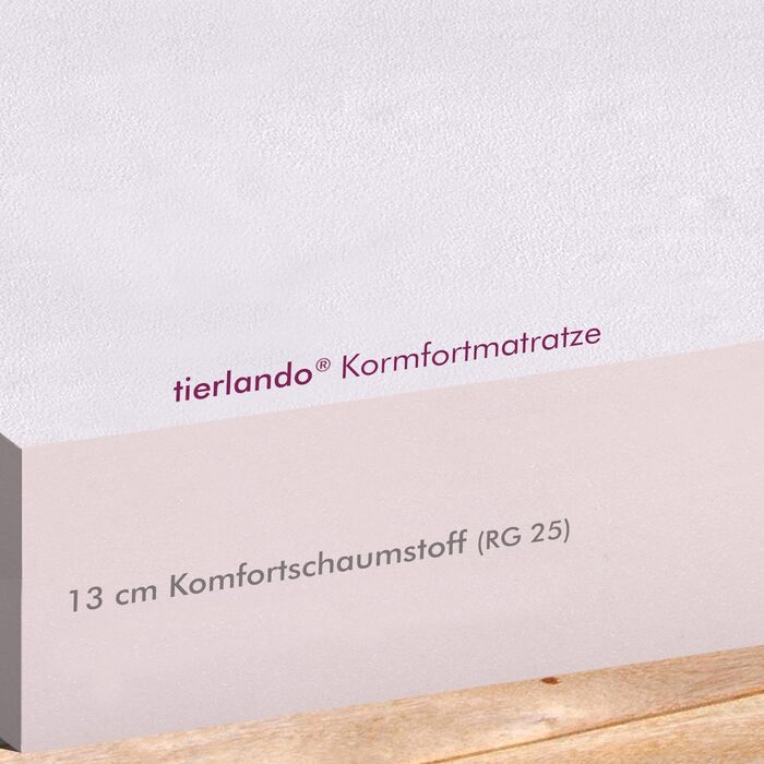 Ортопедичний лежак для собак Tierlando® Basic, 80x60 см, чорний. З антиковзким покриттям, для великих собак.