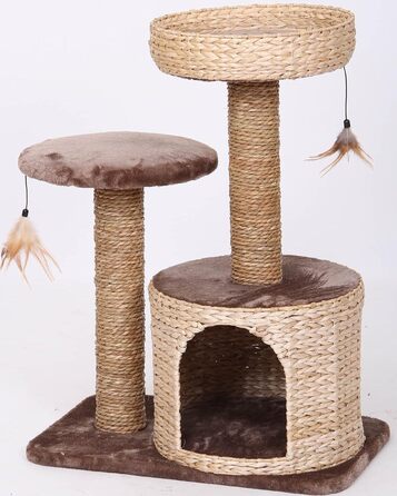 Когтеточка для котів Croci Natural Larix, 60x38x80,5 см, дерев'яна