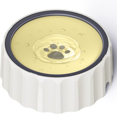 Напійник для собак без розливання, 2 л, великий об'єм, диспенсер, неслизький, без бризок, повільний напійник, без крапель, підходить для собак та котів (Бежевий)