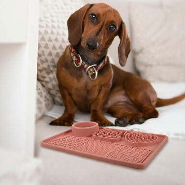 Килимок для собак - повільний годівник великого розміру з присосками, антиковзаюча поверхня, легко миється, сприяє повільному годуванню, підходить для цуценят та домашніх тварин