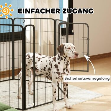 PawHut Клітка для цуценят та собак 6-ти кутова, з 6 грат, з дверцятами, захисний тент, 100 см, для дому та вулиці