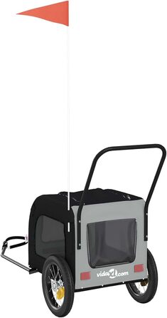 Навісник на велосипед для собак Oxford - сірий та чорний, водонепроникний, модель 93846