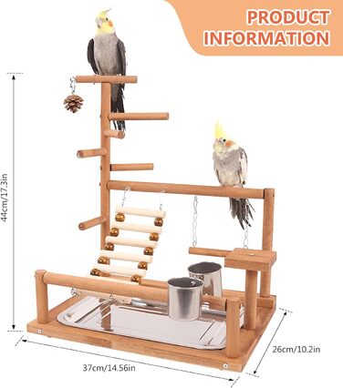 Стійка-ігровий майданчик для птахів Parrot Playstand - ідеально для папуг, хвилястих попугаїв, канарів та інших птахів
