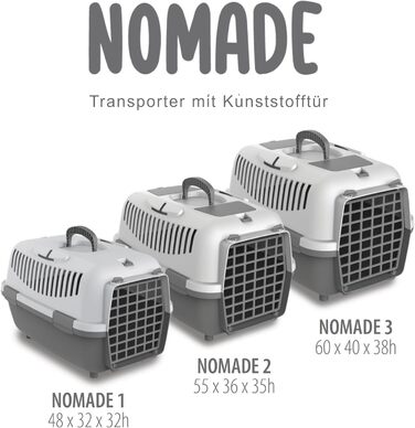 Транспортна переноска Nomade 1 для собак та котів - 48x32x32 см, до 6 кг, міцний поліпропілен