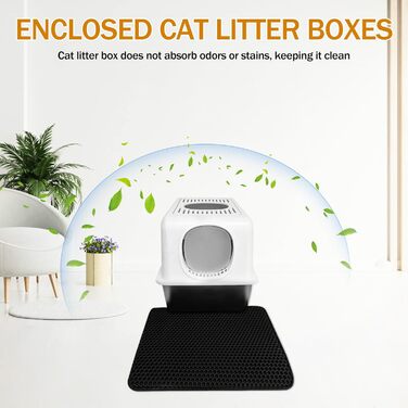 Туалет для котів homegroove з кришкою білий