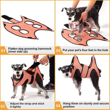 Навісна матрац-нашийник для грумінгу тварин Kkiimatt, XS, для собак, сумка для утримання, грумінг, підстригання нігтів та стрижка, матрац для догляду за шерстю