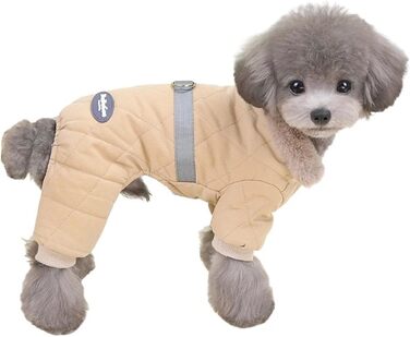 Зимовий теплий комбінезон для собак з D-подібним кільцем, хакі, XL