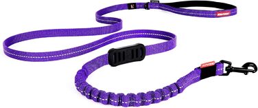 EzyDog Zero Shock Lite повідок для малих собак, 120 см, фіолетовий, з амортизатором, відбивний, еластичний
