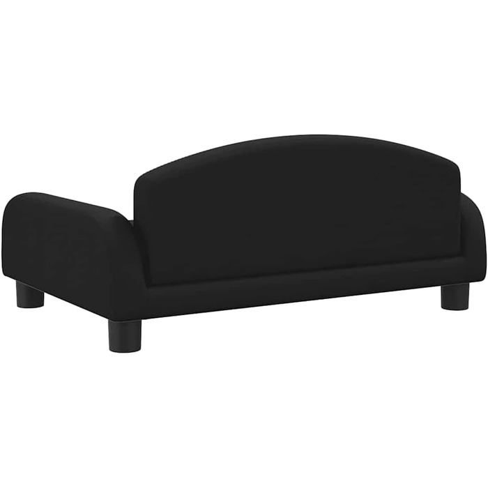 Крісло-ліжко для собак, м'яке ліжко для собак, лежанка для маленьких собак та котів, чорний ковдровий матеріал, 70 x 45 x 30 см