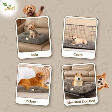 Заспокійливе ліжко для собак Mittel – М'яка анти-тривожна лежанка для тварин, підходить для переносок, миється, з антиковзним дном, сірий колір, (75 x 50 x 7 см)