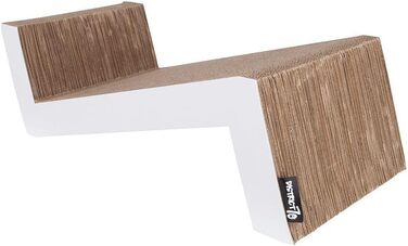 Диван-когтеточка District 70-4727 - Когтеточка з гофрокартону, розмір S (60 x 28 x 18 см), білий