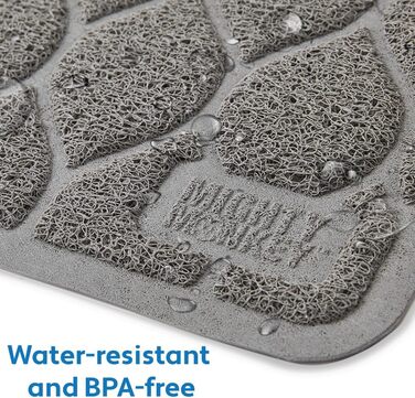 Мат для котячого туалету Mighty Monkey Premium, сірий, великий (24' x 17'), без фталатів