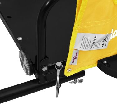 Причіп для собак, причіп-транспортер для домашніх тварин, велосипедний причіп, жовтий, Oxford, для покупок, відпочинку, велопоїздок