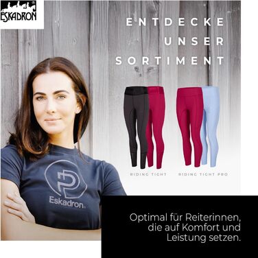 Ешкадрон рейтузи Riding Tight PRO: легкі, дихаючі рейтузи для верхової їзди з кишенями для телефону | Чорний L