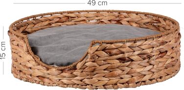 Кругле ліжко для собак та котів UNUS Animals з подушкою, діаметр 49 см