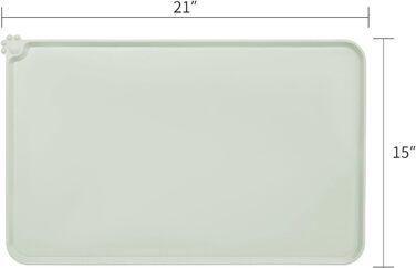 Силіконовий килимок для годування собак та котів AUDWUD, водонепроникний, антиковзний, 53x38 см, бежевий