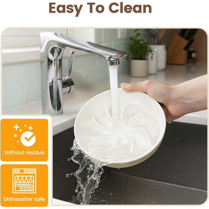 PETTOM Миска для котів протиковзаюча піднята, керамічна миска для котів, повільна годівниця для котів, миска протиковзання для котів та маленьких собак, біла миска + підставка (миска біла-квітка + підставка)