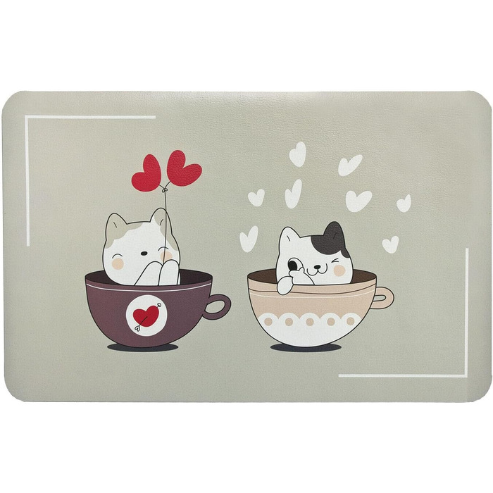 Захисна гумова підкладка Emmevi для миски собаки/кота, 38x60 см, неслизька, брудовідштовхуюча