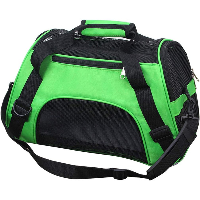 Транспортна сумка для котів та собак Levoberg, 47x30x23 см, зелена, M