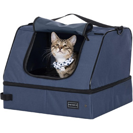 Портативний туалет для котів Petsfit - складаний, легкий, для подорожей, 44x33x34 см, блакитний