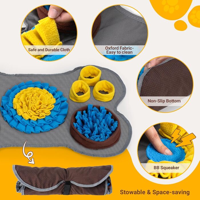 Schnüffelmatte для собак Barpor 38x58 см: інтелектуальна іграшка, килимок-шлепак для тварин, інтерактивна іграшка для собак, неслизька, міцна та придатна для прання