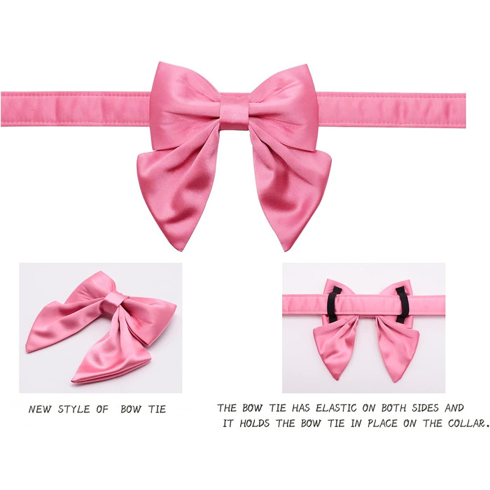 Елегантне собаче ошатне намисто Lionet Paws з краваткою для маленьких собак, розмір 25-40 см, білий та персиковий (1 шт.)