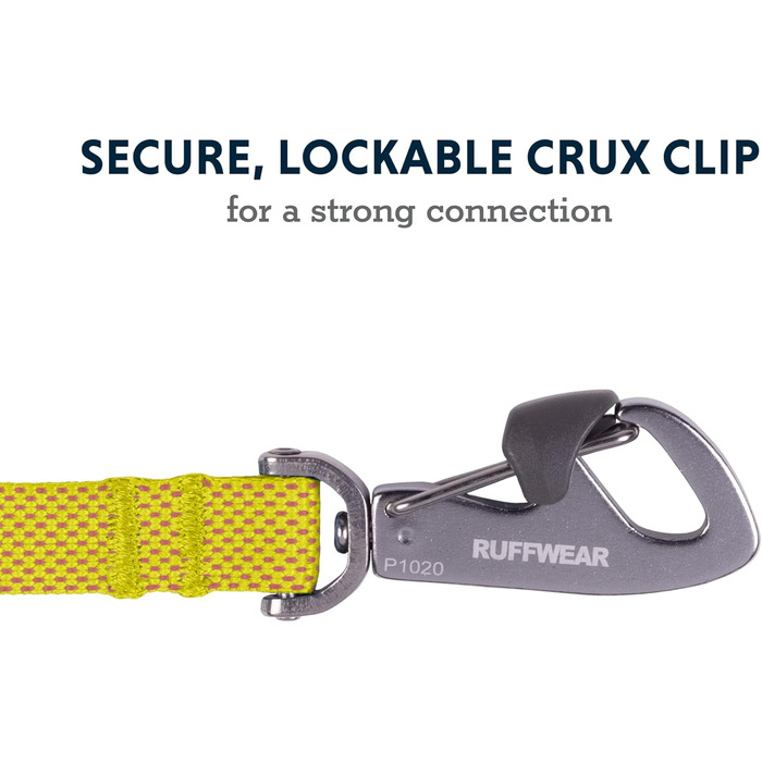 Повідок для собак RUFFWEAR Hi & Light, міцний, із вбудованою кишенею, надійний Crux-Clip, компактний, зелений Lichen Green