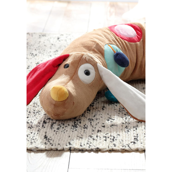 SIGIKID Активне подушечкове ліжечко для іграшок для малюків Песик, іграшка для дівчаток та хлопчиків, рекомендується від 3 місяців, коричневий, 1 шт.