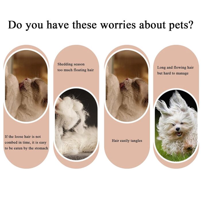 Щітка для котів та собак для видалення шерсті | Догляд за шерстю | Аксесуари для довгошерстих кошенят та собак | Домашній та зовнішній догляд, купання. Білий (Жовтий)