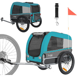 Фаркоп для собак Tiggo VS Pets M – велосипедний причіп для собак, блакитний