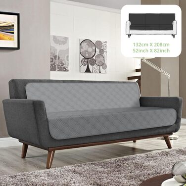 Водонепроникний килимок для собак, килимок для котів, антиковзкий, міцний, для захисту дивану, ліжка, автокрісла, можна прати в пральній машині (сірий, 132 x 208 см)