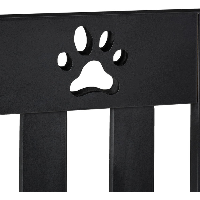 Захисне ворота для собак Relaxdays, розкладне, 60 x 153 см, чорний, MDF