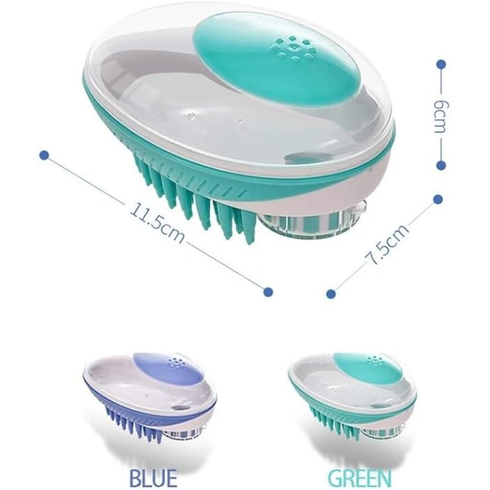 Щітка для грумінгу котів та собак з довгим волоссям. Масажна щітка для видалення шерсті та розплутування. Підходить для котів, собак, кроликів та інших тварин. (Blue)