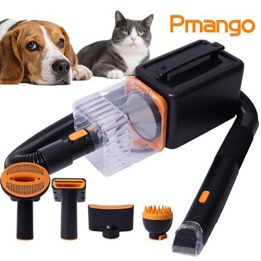 Фен для собак Kanonen-Stil, білий, 2400W, регулювання швидкості та температури, LYCSJDPWH-DE (7 в 1: сушка, пилосос, стрижка)