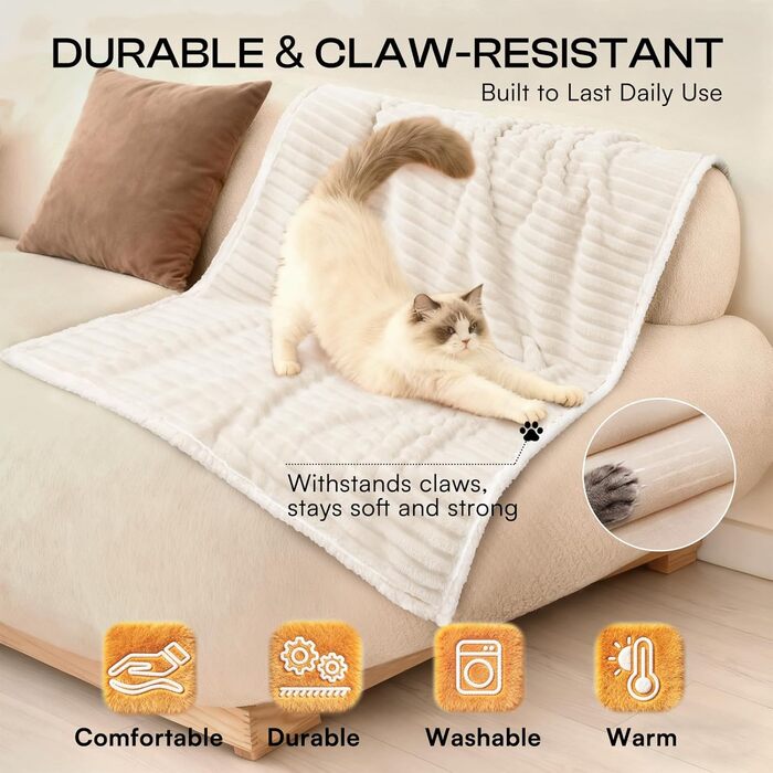 Водонепроникний килимок для собак Luciphia, XL (85''x57'') - м'який, теплий, для захисту меблів, легко миється